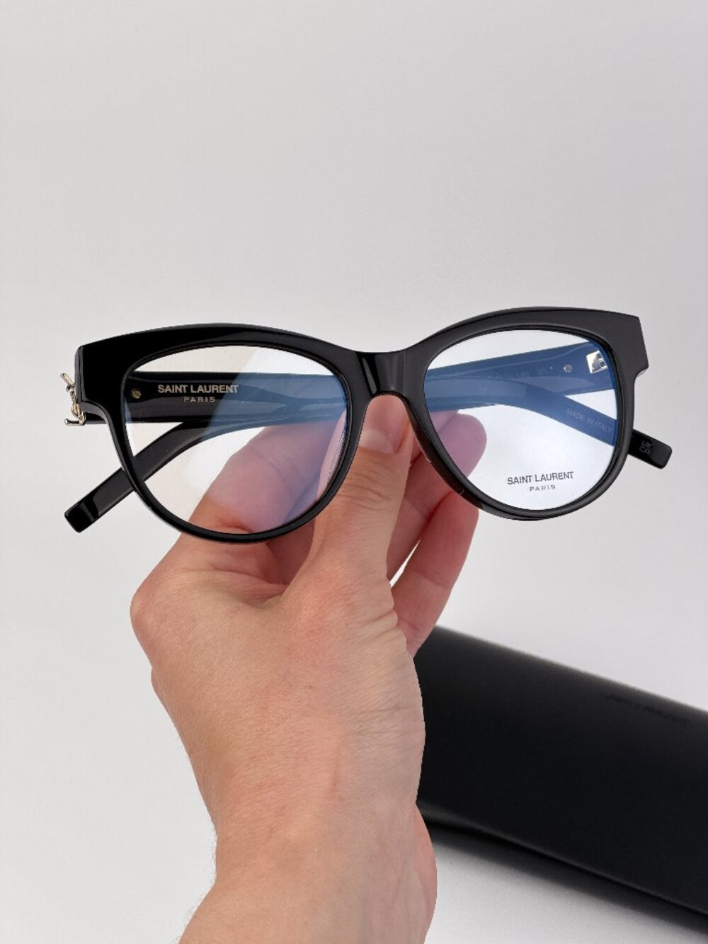 Saint Laurent Women’s Eyeglasses Black Cat Eye SLM108 002 NEW AUTHENTIC